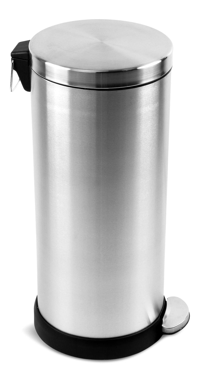 Stainless Steel Circular Step Garbage Can, 30-L H3957