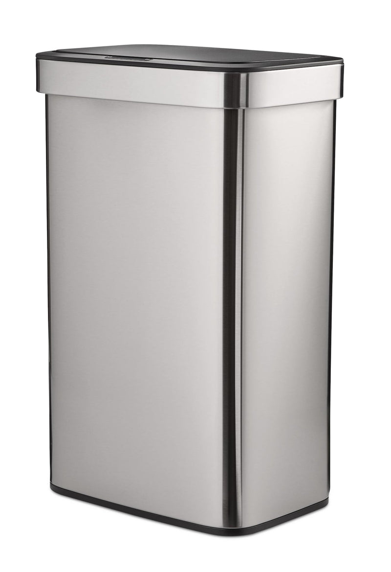 Stainless Steel Rectangular Auto Indoor Refuse Bin with Resin Motion Sensor Lid, 50-L U6223