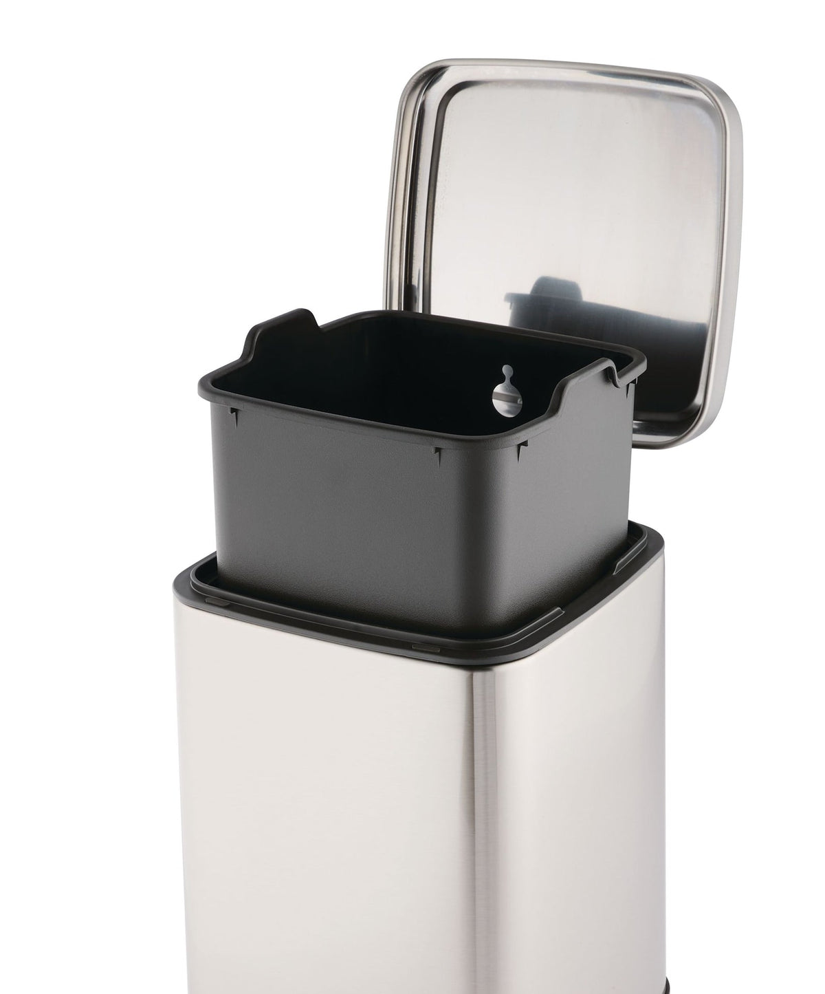 Type A Stella Stainless Steel Rectangular Step Indoor Refuse Container, B4-L