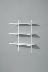 type A Wooden Floating Wall Shelf Board, White, 16 x 35-in