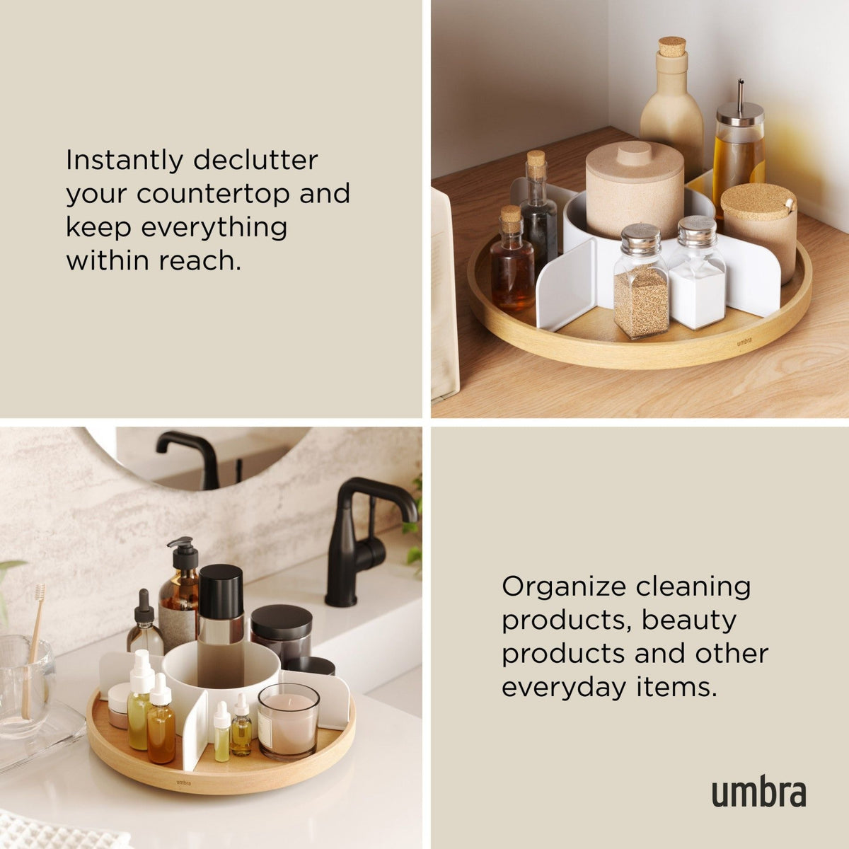 Bellwood 5-Section Lazy Susan with Removable Dividers