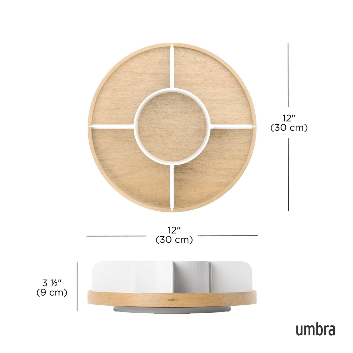 Bellwood 5-Section Lazy Susan with Removable Dividers