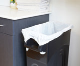 Plastic Tall Slim Rectangular Garbage Can, Black, 87-L