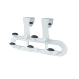Plastic 5-Hook Over the Door Hook, White, 13-in