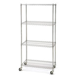 4-Tier NSF Shelving, 36-in x 18-in x 72-in, Chrome