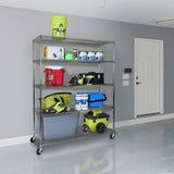 5-Tier Steel Shelving Rack, 60-in x 24-in x 72-in
