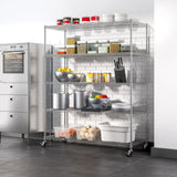 5-Tier Steel Shelving Rack, 60-in x 24-in x 72-in