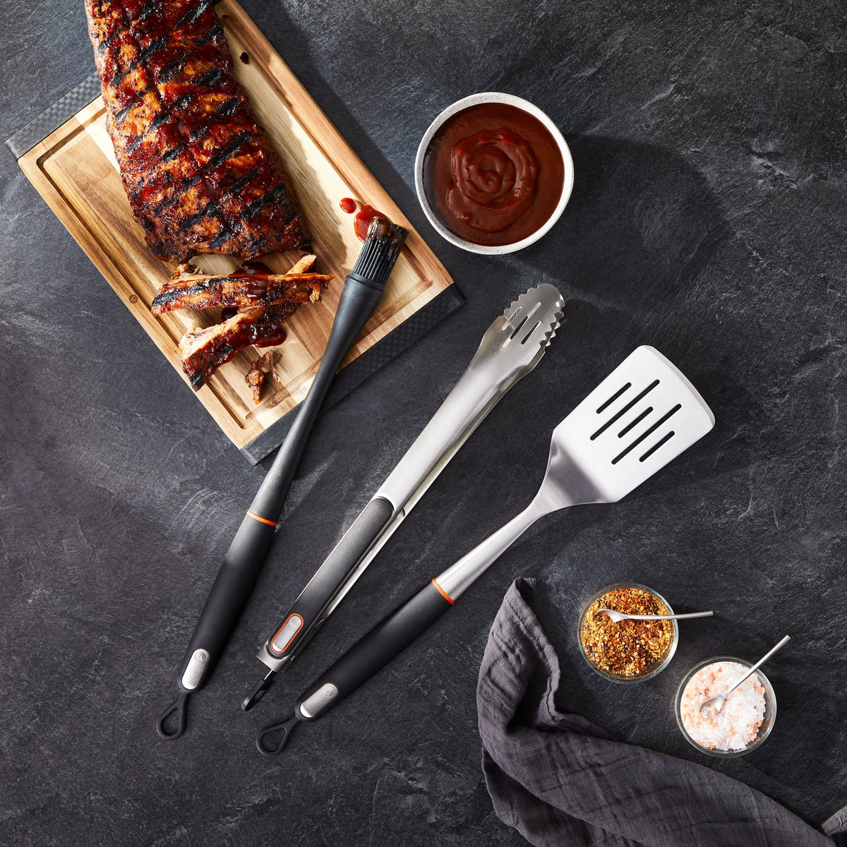 Outdoor BBQ Grill/Griddle Tool Set, 3-pc