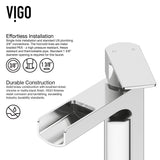 Amada Single Handle Vessel Single Hole Bathroom Sink Faucet, WaterSense Certified, Chrome