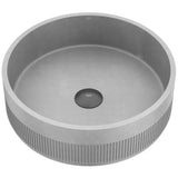 Cypress 16-in Deep Grey Bathroom Sink/Basin with Round Fluted Vessel