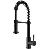 Edison Pull-Down Spray Kitchen Faucet, Matte Black