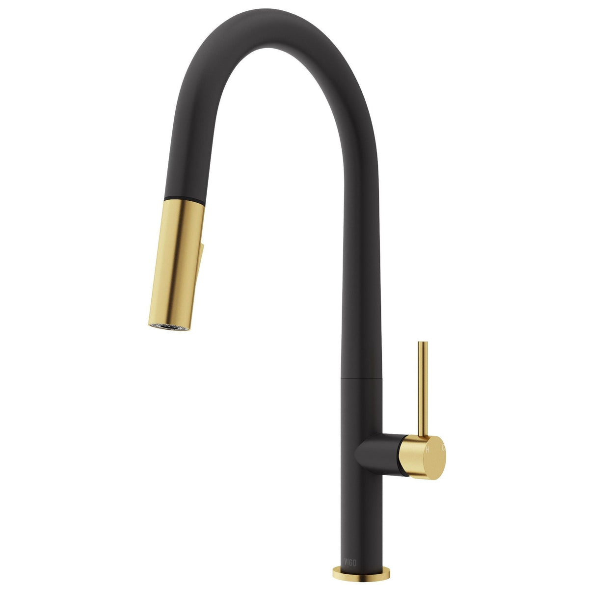 Greenwich 18-in Single-Handle Gold/Black Kitchen Faucet
