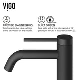 Lexington Single Handle Vessel Sink Bathroom Faucet with cFiber Body, Matte Black