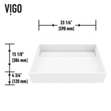 Montauk White Bathroom Sink/Basin Set with Niko Faucet and Rectangular Composite Vessel