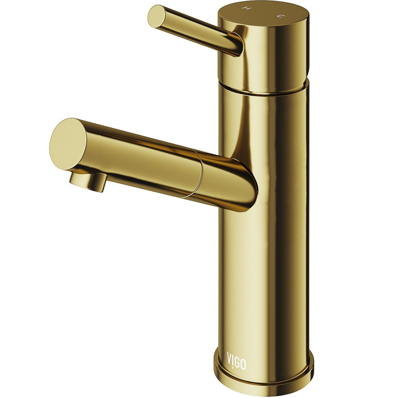Single Handle Single Hole Bathroom Sink Faucet, WaterSense Certified, Matte Gold L9438