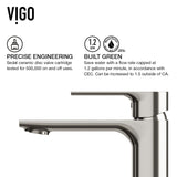 Palazzo Gothic Grey Bathroom Sink/Basin Set with Niko Faucet and Rectangular Vessel