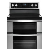 Whirlpool 30 in 6.7 cu ft. Stainless Steel Electric Double Oven Range with True European Convection