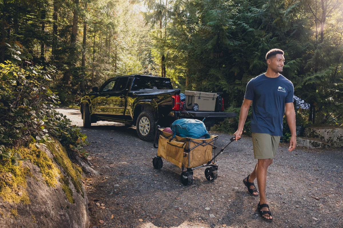 Woods Overlander Fully Equipped Folding Wagon, 102-kg Capacity