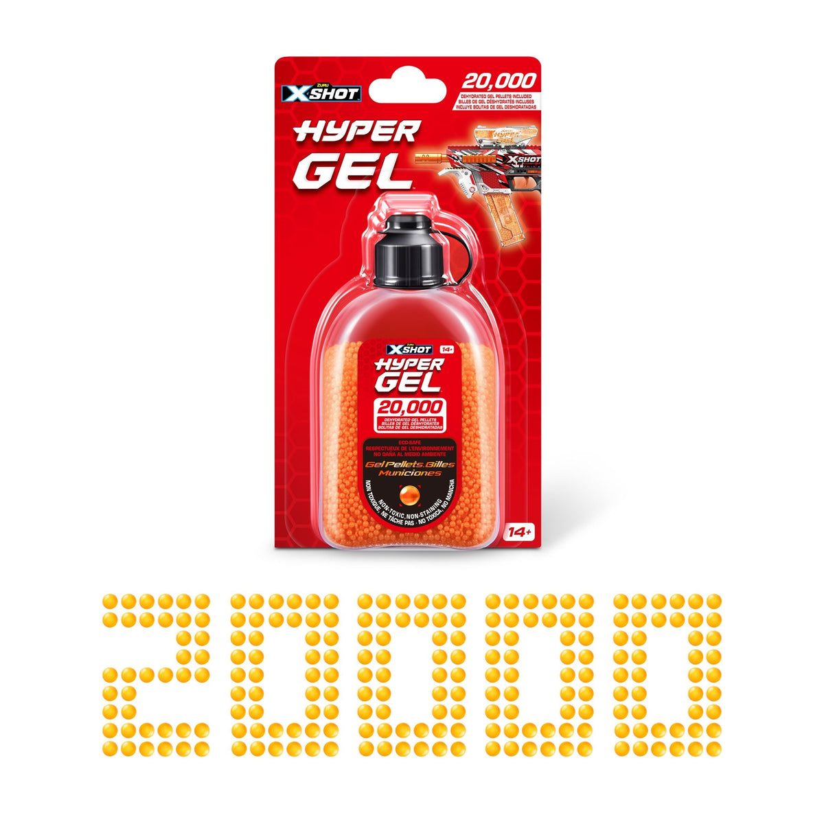 Hyper Gel Eco-Safe Pellet Refills, 20000-Balls, Ages 14+
