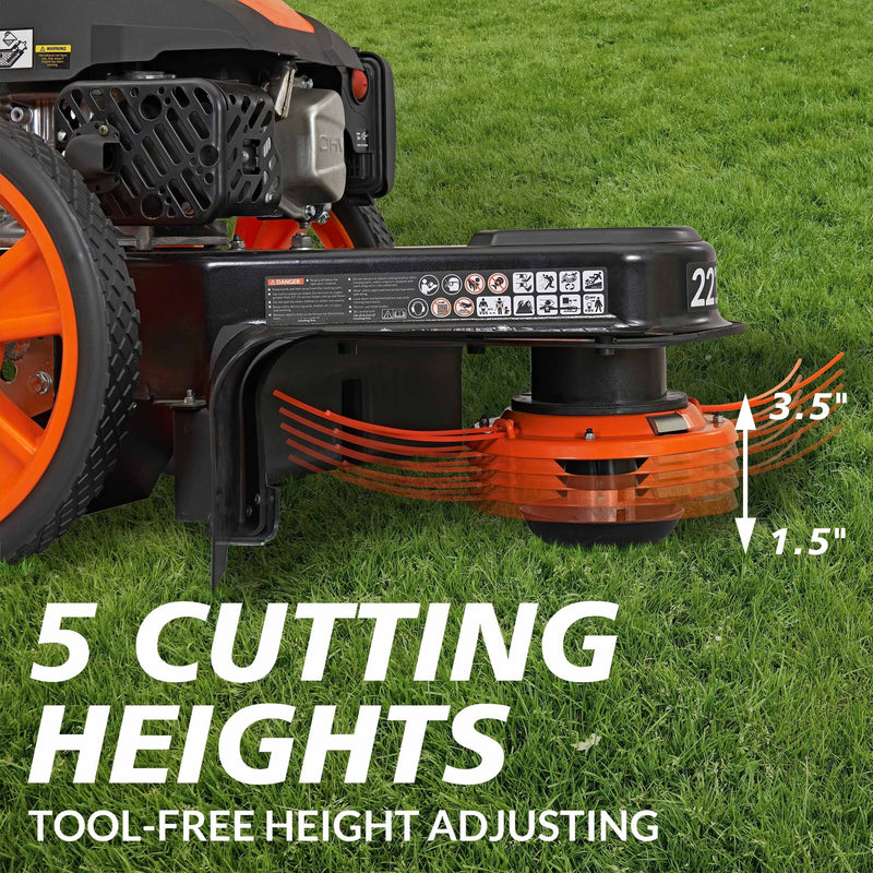 Yardmax 22 in. 170cc Gas Walk Behind String Trimmer Mower I6459