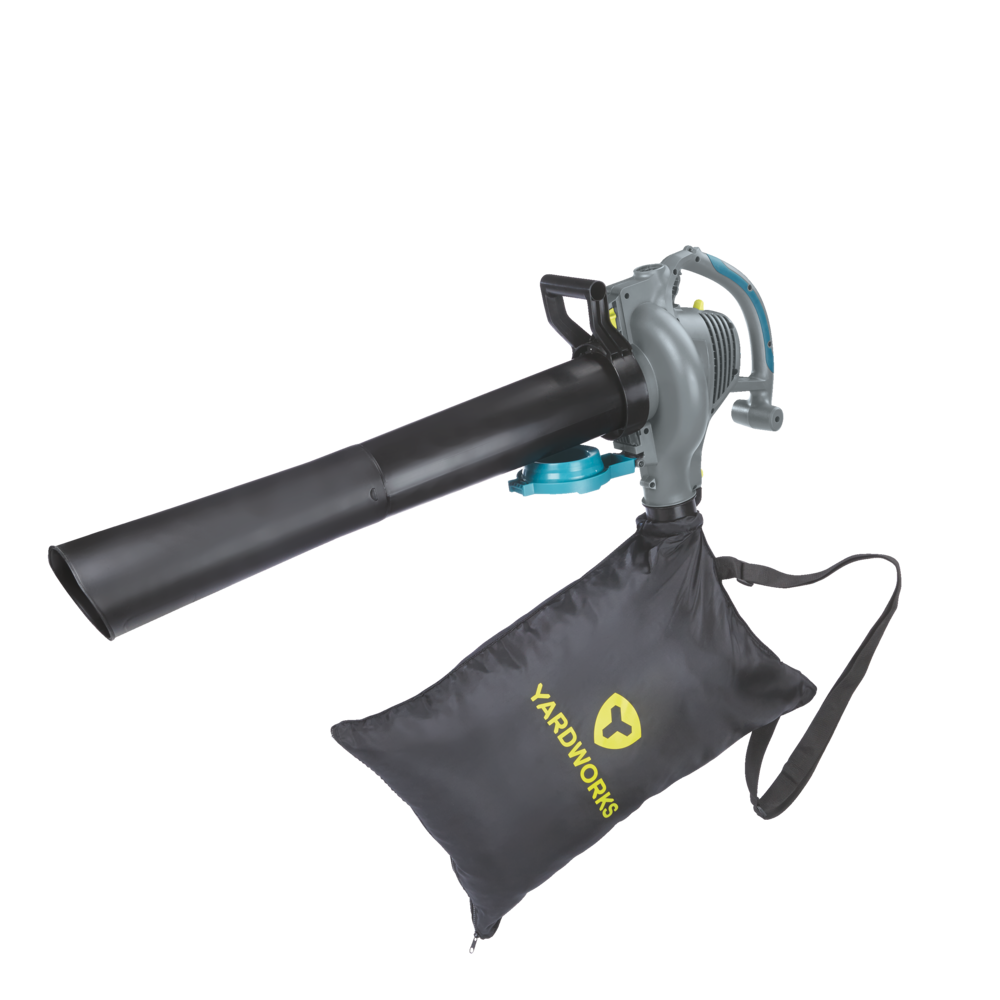 12 Amp Electric Leaf Blower/Vacuum with Aero Force Technology Black