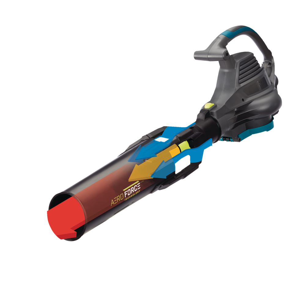 12 Amp Electric Leaf Blower/Vacuum with Aero Force Technology Black