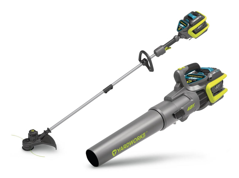 48 V Cordless Leaf Blower & Trimmer Combo, 2 Ah Battery Included D7945
